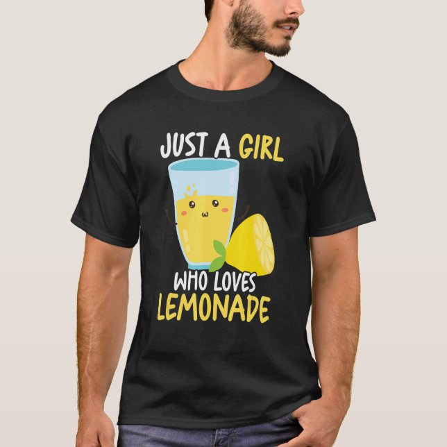 Bara en flicka som Kärlek Lemonade Ice Lemon Juice T Shirt (Framsida)