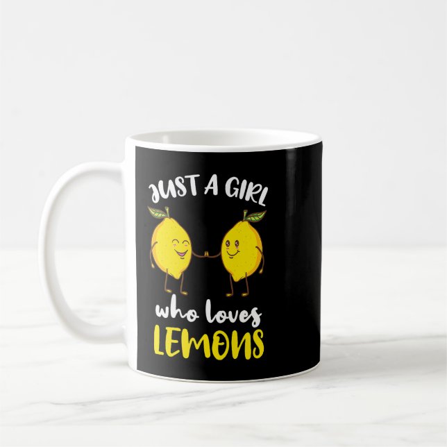 Bara en flicka som Kärlek Lemons Lemon Älskare Kaffemugg (Vänster)