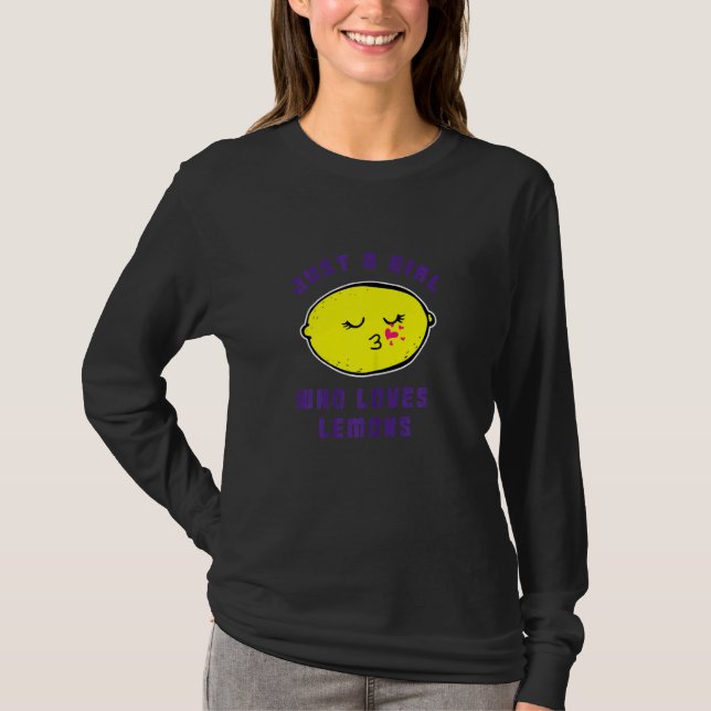 Bara en flicka som Kärlek Lemons T Shirt (Framsida)