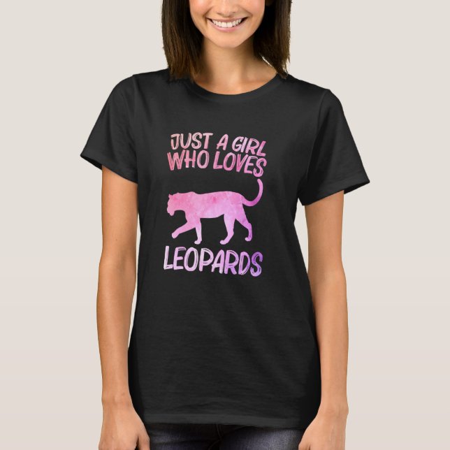 Bara en flicka som Kärlek leoparar för Women Panth T Shirt (Framsida)