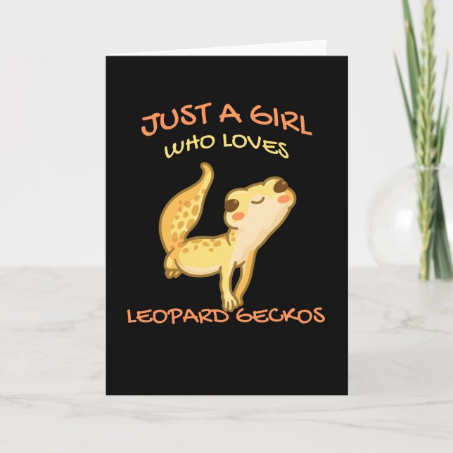 Bara en flicka som Kärlek Leopard Gecko Gekko Liza Kort (Framsida)