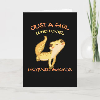 Bara en flicka som Kärlek Leopard Gecko Gekko Liza Kort