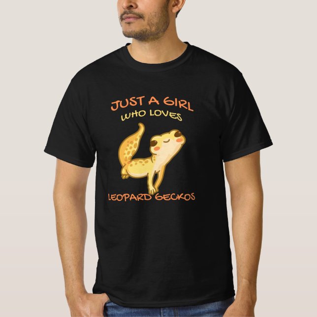 Bara en flicka som Kärlek Leopard Gecko Gekko Liza T Shirt (Framsida)