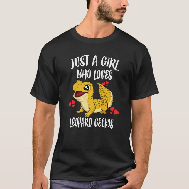 Bara en flicka som Kärlek Leopard Geckos Lizard T Shirt (Framsida)