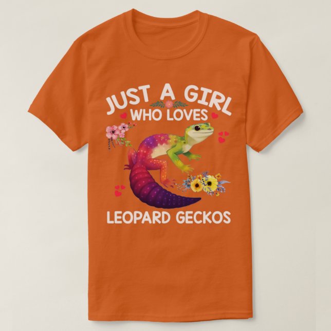 Bara en flicka som Kärlek Leopard Geckos Shirt T Shirt (Design framsida)