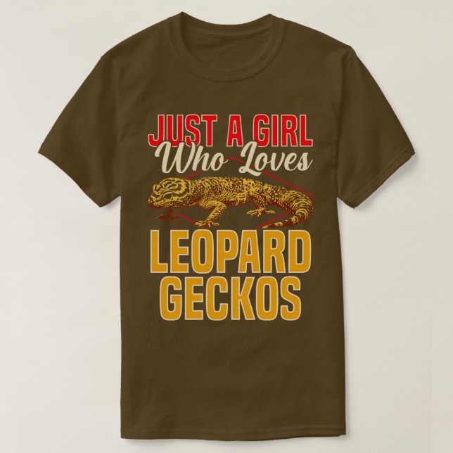 Bara en flicka som Kärlek Leopard Geckos T Shirt (Design framsida)