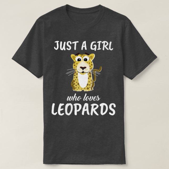 Bara en flicka som Kärlek leopards T Shirt (Design framsida)