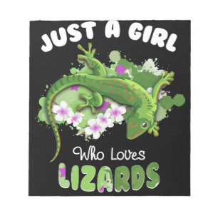 Bara en flicka som Kärlek Lizards Reptile Owner Anteckningsblock