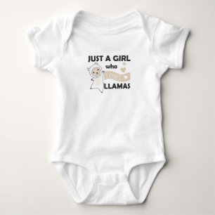 Bara en flicka som Kärlek Llamas Cute Animals T Shirt