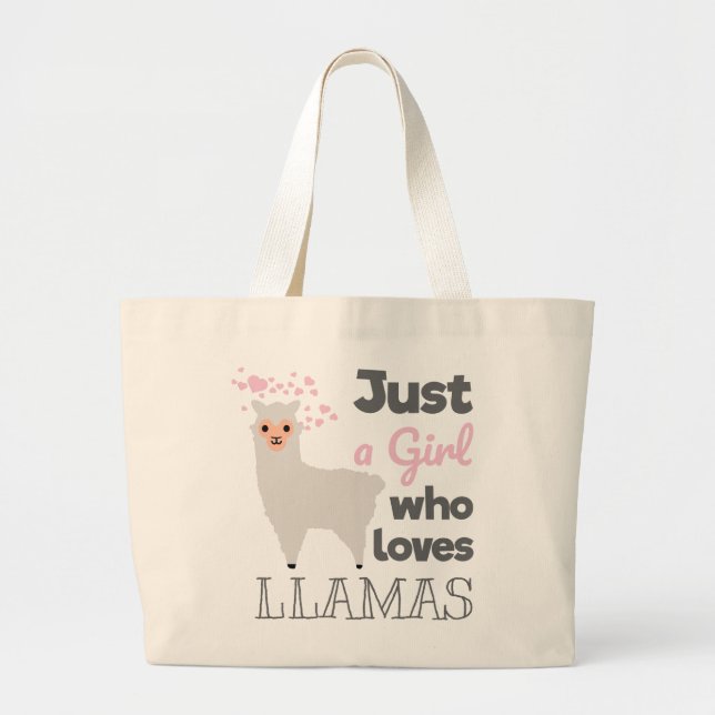 Bara en flicka som Kärlek Llamas Jumbo Tygkasse (Framsidan)