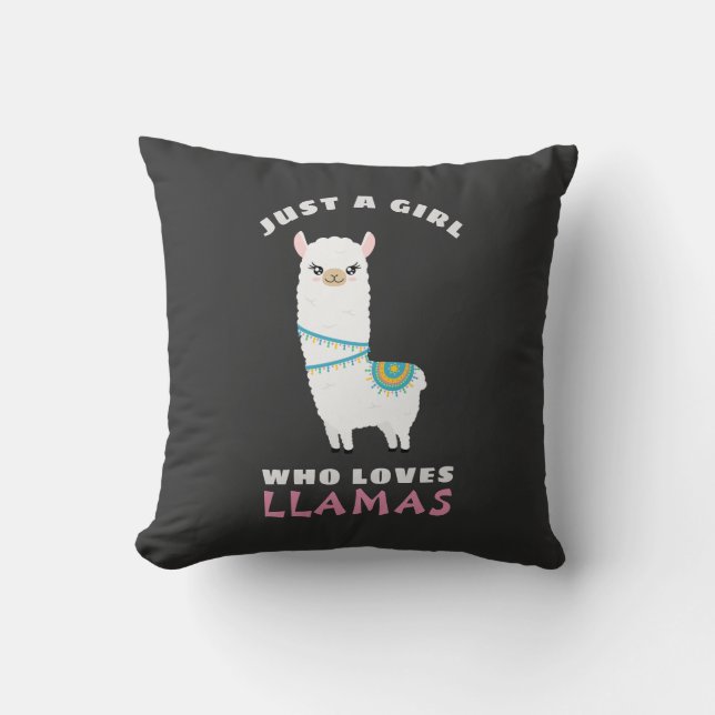 Bara en flicka som kärlek Llamas Kudde (Framsida)