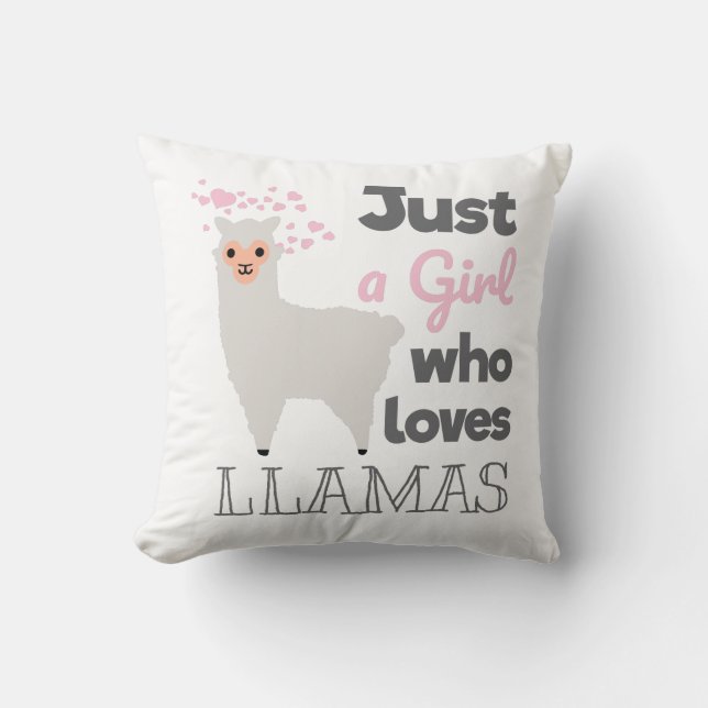 Bara en flicka som Kärlek Llamas Kudde (Framsida)