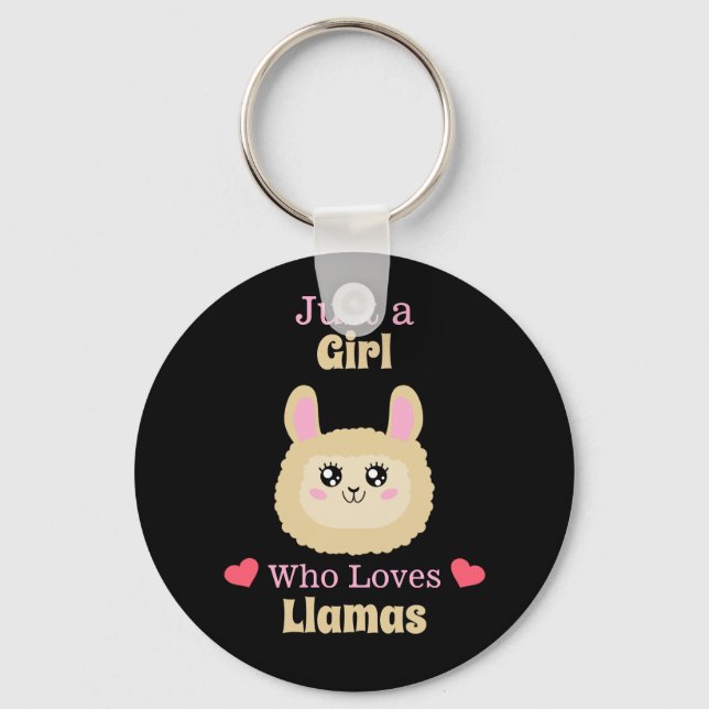 Bara en flicka som Kärlek Llamas Nyckelring (Framsida)