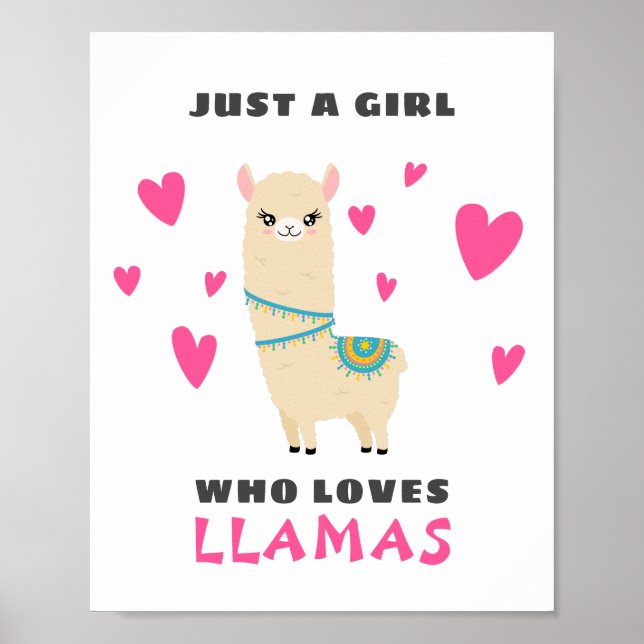 Bara en flicka som kärlek Llamas Poster (Framsidan)