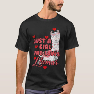 Bara en flicka som Kärlek Llamas T Shirt