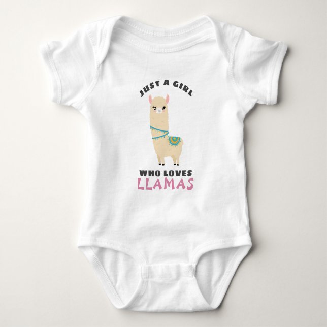 Bara en flicka som kärlek Llamas T Shirt (Framsida)