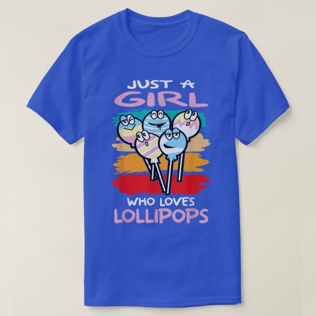 Bara en flicka som Kärlek Lollipops jag Candy I Ki T Shirt (Design framsida)