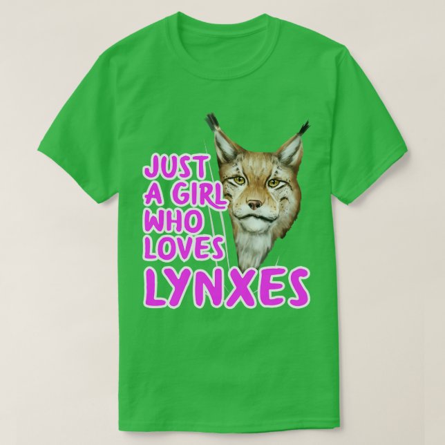 Bara en flicka som Kärlek Lynxes T Shirt (Design framsida)