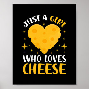 Bara en flicka som Kärlek Mac Cheese Funny Food Pu Poster