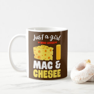 Bara en flicka som Kärlek Mac Cheese Funny Macaron Kaffemugg