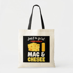 Bara en flicka som Kärlek Mac Cheese Funny Macaron Tygkasse