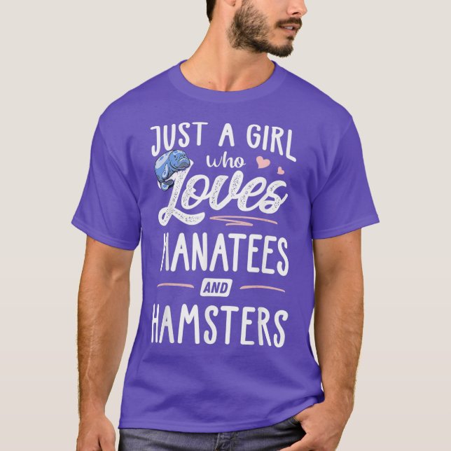 Bara en flicka som Kärlek Manatees och Hamsters Gi T Shirt (Framsida)