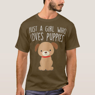 Bara en flicka som Kärlek marionerna Cute Hund äls T Shirt
