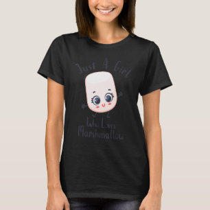 Bara en flicka som Kärlek marmallow Cute Marshmall T Shirt