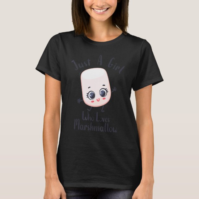 Bara en flicka som Kärlek marmallow Cute Marshmall T Shirt (Framsida)