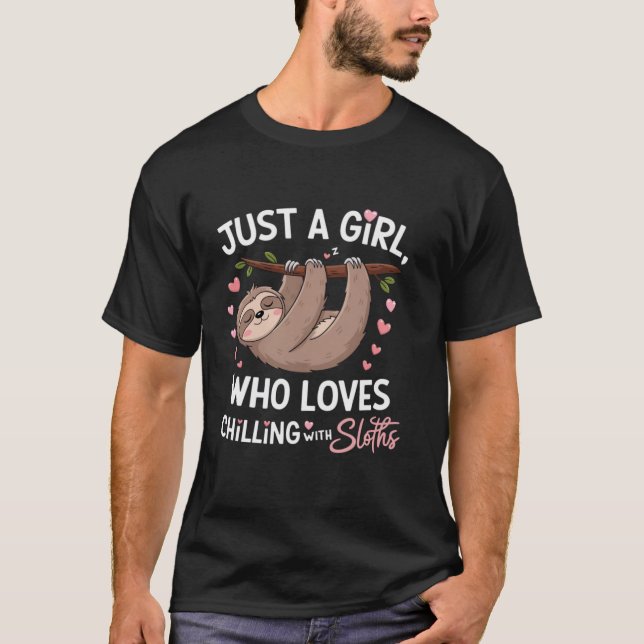Bara en flicka som Kärlek med slott för slo T Shirt (Framsida)
