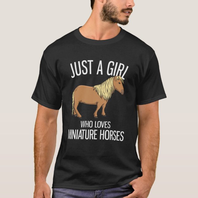 Bara en flicka som Kärlek Miniature Horses T Shirt (Framsida)
