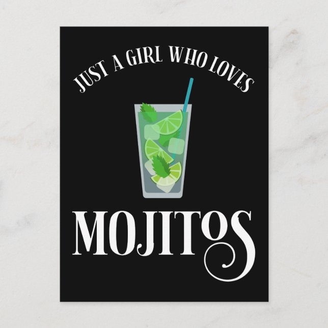 Bara en flicka som Kärlek Mojitos Vykort (Framsida)