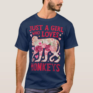 Bara en flicka som Kärlek Monkey, en kvinna, Monke T Shirt