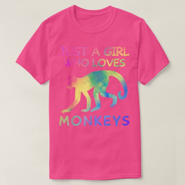Bara en flicka som Kärlek Monkey-munkey Zookeep T Shirt (Design framsida)