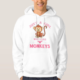 Bara en flicka som Kärlek Monkey TSirt Hoodie