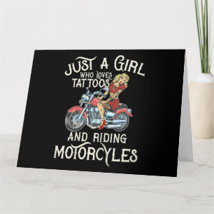 Bara en flicka som Kärlek motorcyklar är en leksak Kort