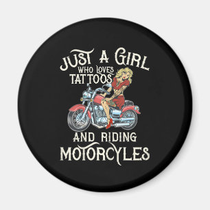 Bara en flicka som Kärlek motorcyklar är en leksak Magnet
