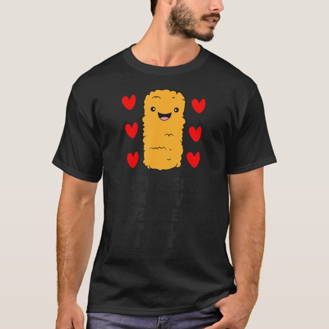 Bara en flicka som Kärlek Mozzarella Sticks T Shirt (Framsida)