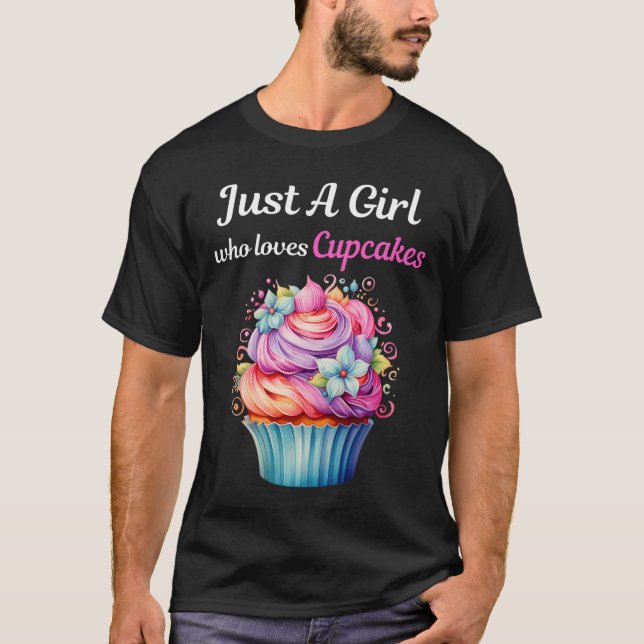 Bara en flicka som Kärlek Muffins T Shirt (Framsida)