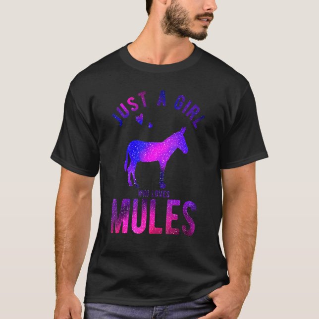 Bara en flicka som Kärlek Mules Mule Mule T Shirt (Framsida)