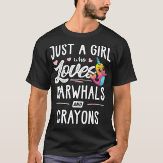 Bara en flicka som Kärlek Narwhals och Kritor Gift T Shirt