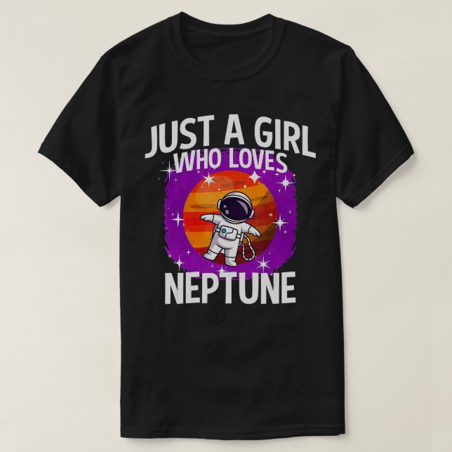Bara en flicka som Kärlek Neptune T Shirt (Design framsida)