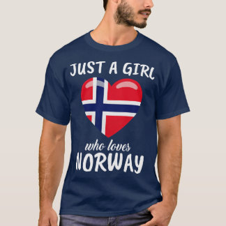 Bara en flicka som Kärlek Norge T Shirt