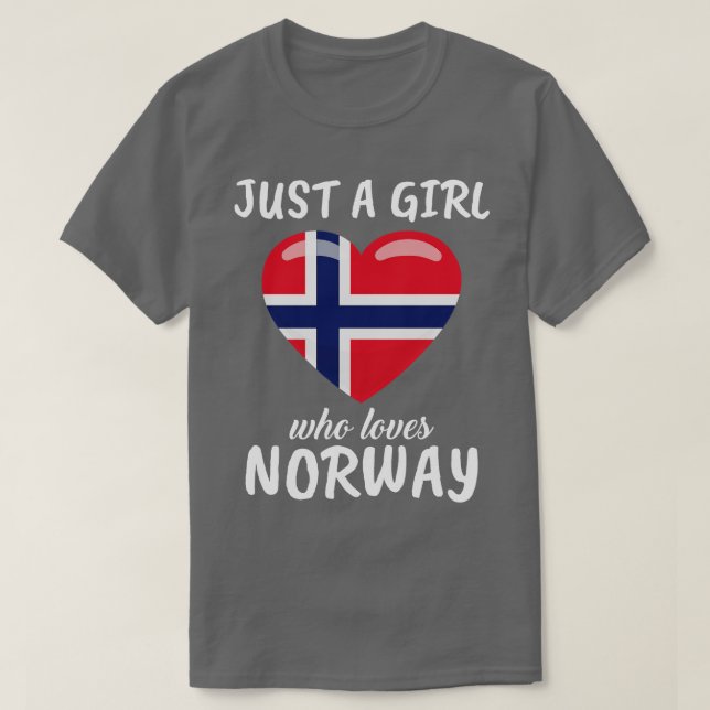 Bara en flicka som Kärlek Norge T Shirt (Design framsida)