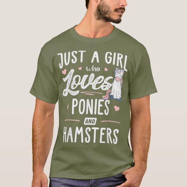 Bara en flicka som Kärlek och Hamsters gåft T Shirt (Framsida)
