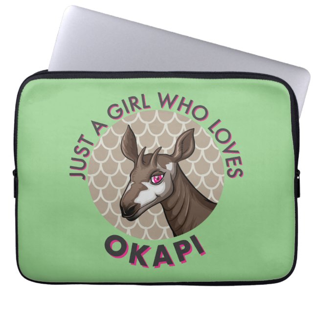 Bara en flicka som Kärlek Okapi, Okapi Obsession Ä Laptop Fodral (Framsidan)