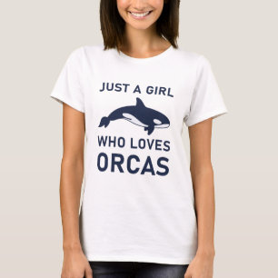 Bara en flicka som Kärlek Orcas Funny Orca T Shirt