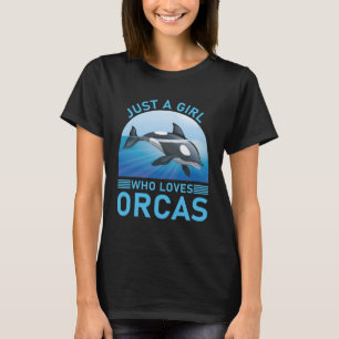Bara en flicka som Kärlek Orcas Funny Orca T Shirt