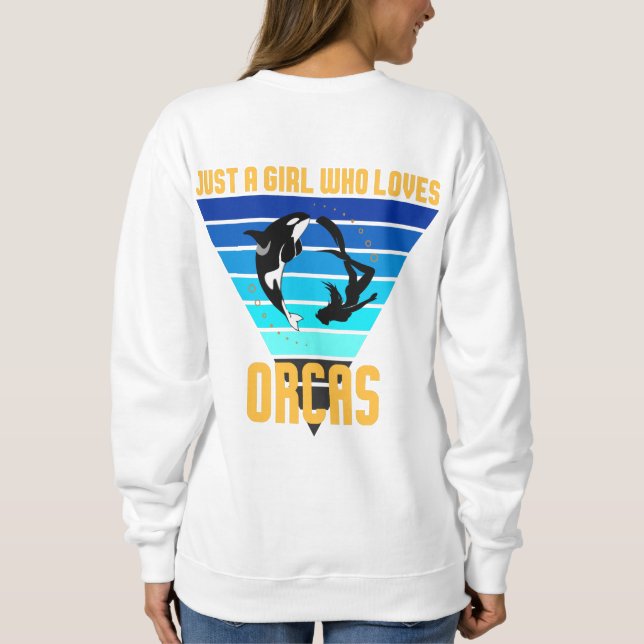 Bara en flicka som Kärlek Orcas  T Shirt (Baksida)