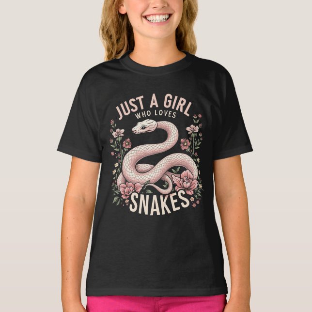 Bara en flicka som Kärlek ormar T Shirt (Framsida)